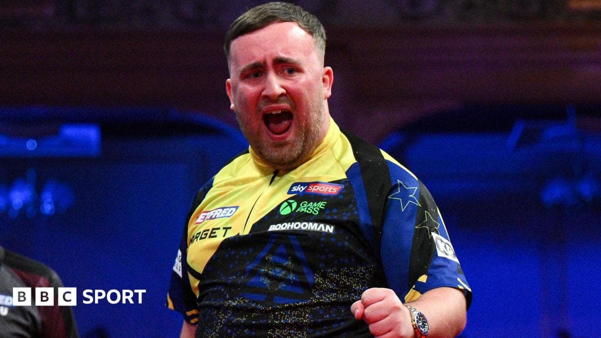 World number one Luke Littler throws a thrilling nine-darter as he books his place in the quarter-finals of the World Matchplay with a 11-8