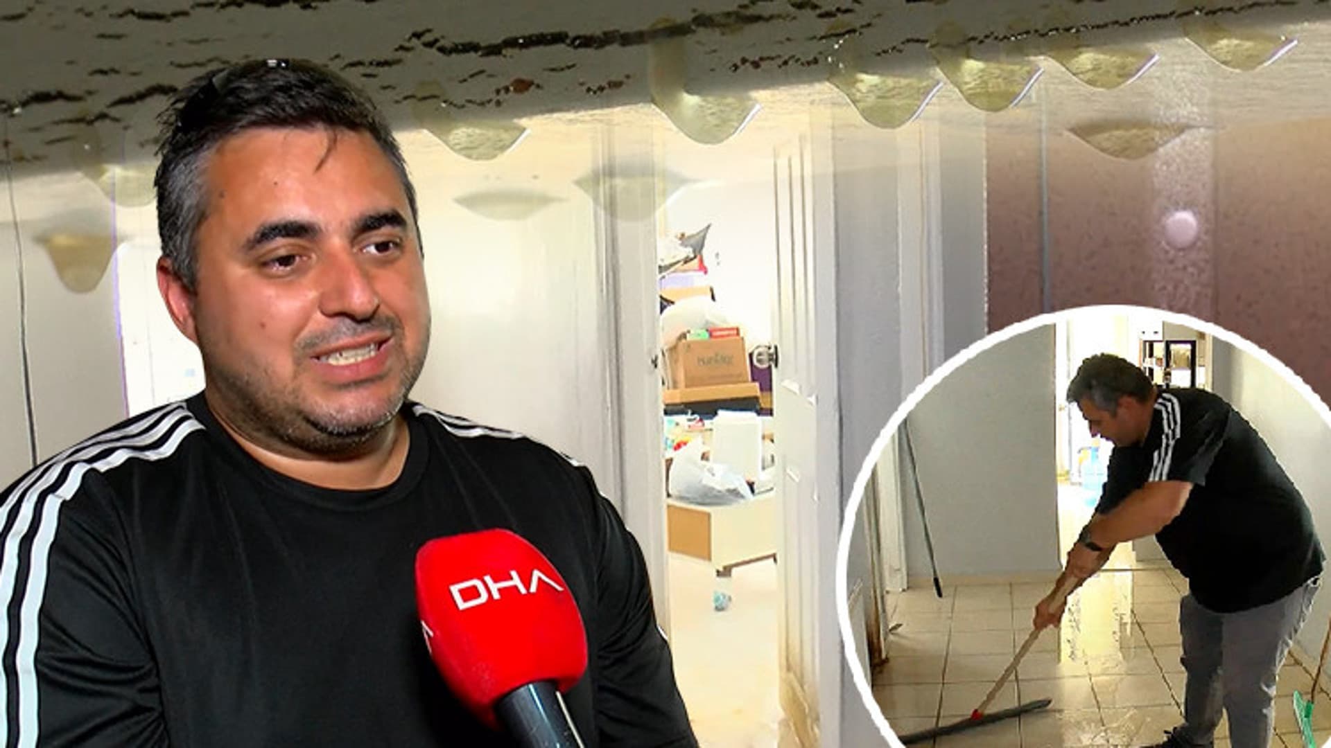 Tenant Gürhan Karakaş Aid Water From the Fourth-floor Unit Ha Been Eeping Through Hi Third-floor Ceiling İnce May 2, Damaging