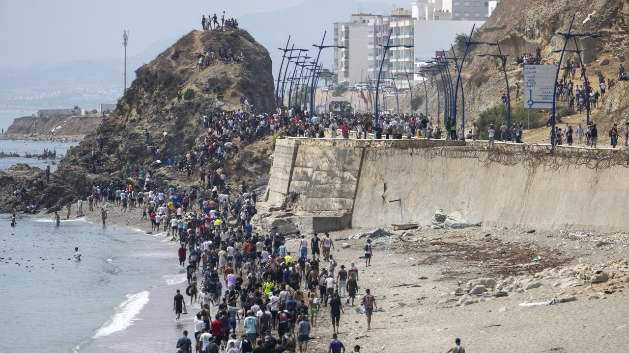 On July 30, Authorities Intervened As More Than 800 Irregular Migrants Attempted to Swim From Morocco's Fnideq Coast to Ceuta