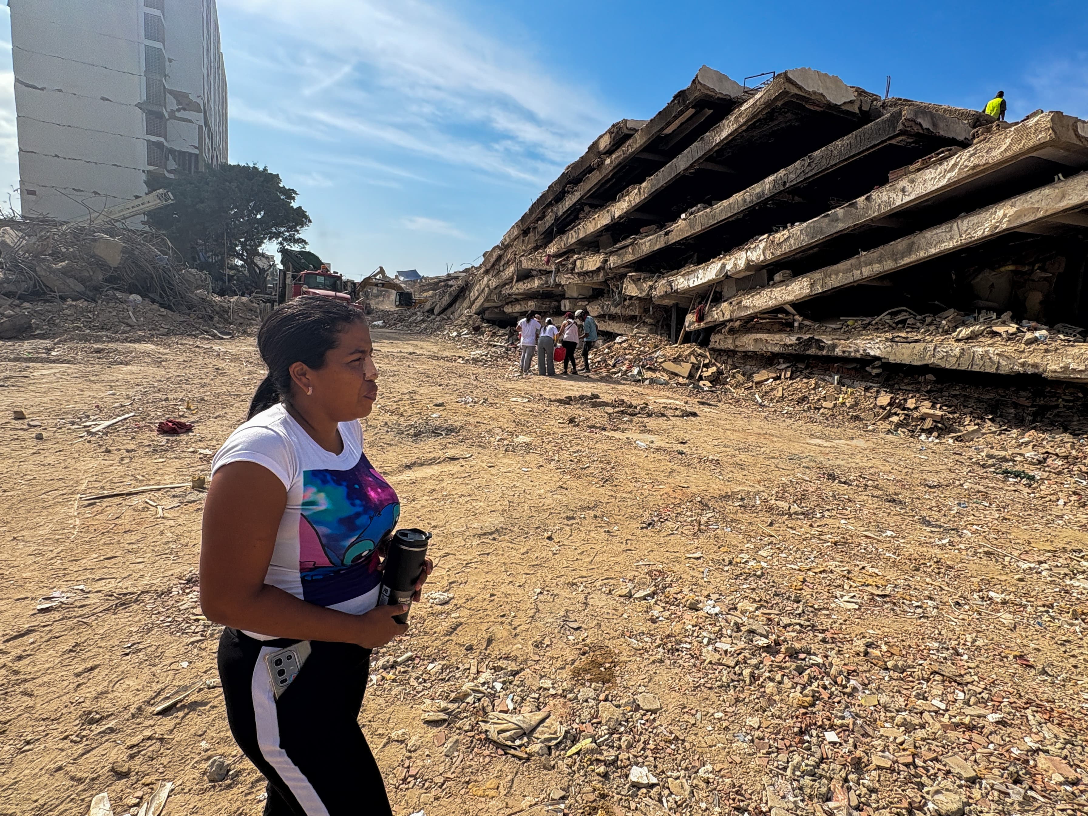 Viloria, Who Sleeps in a Tent Near the Site, Authorized the Sawing of Her Mother's Decomposing Body to Free It From Concrete