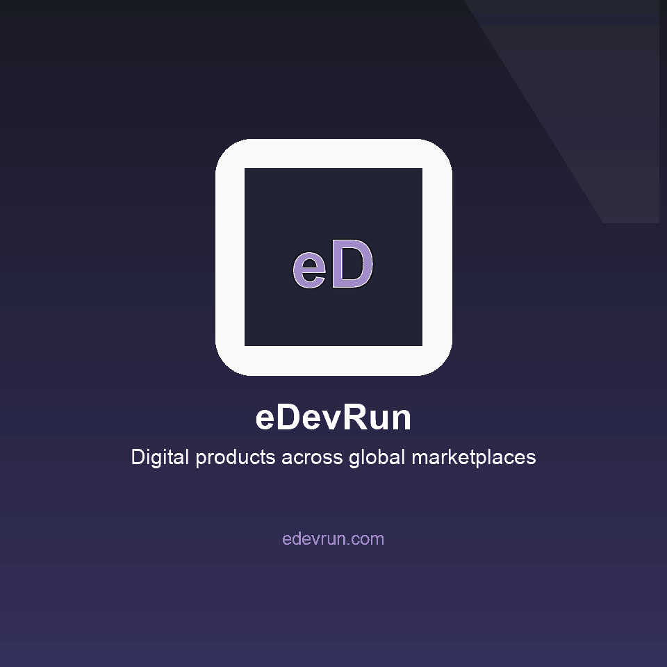 eDevRun — Digital products across global marketplaces — the eDevRun brand site.