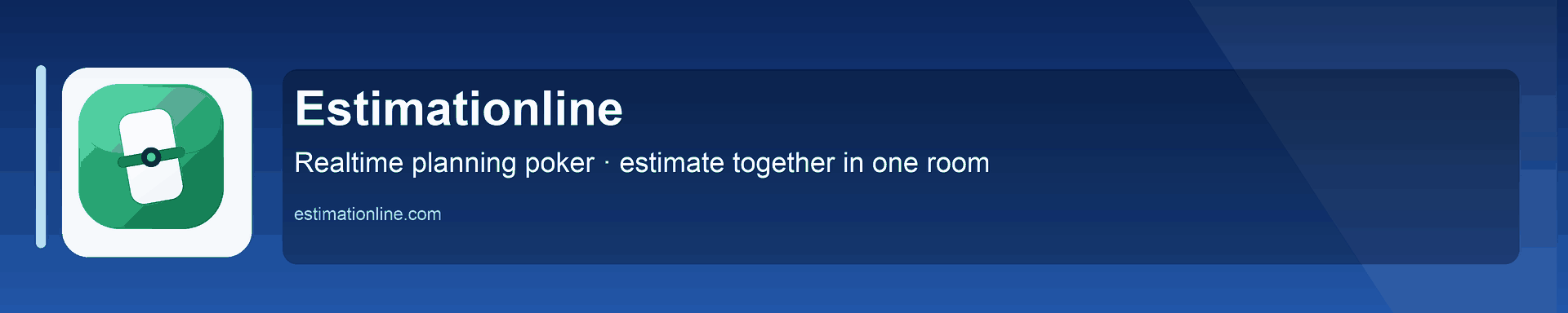 Estimationline — Realtime planning poker — get your team estimating in one room.