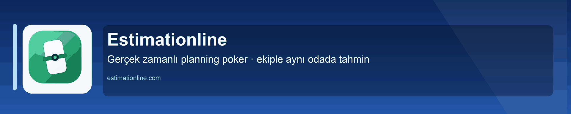 Estimationline — Gerçek zamanlı planning poker — ekibinizi aynı tahmin odasında toplayın.