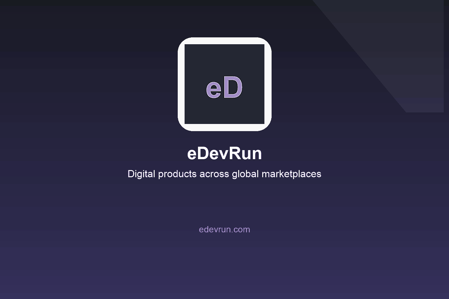 eDevRun — عالمی مارکیٹ پلیسز پر ڈیجیٹل مصنوعات — eDevRun برانڈ سائٹ۔